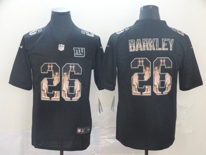 Men New York Giants #26 Barkley Black Goddess fashion Edition Nike NFL Jerseys->baltimore ravens->NFL Jersey